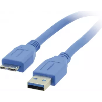 Kramer C-USB3/MICROB USB 3.2 Gen 1 kábel, USB-A na Micro-USB B, 1,8 m, modrý 96-02356006