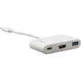 Kramer ADC-U31C/M2 USB-C multiport adaptér – 4K HDMI, USB-A, USB-C PD, 17 cm, biely 99-97210004