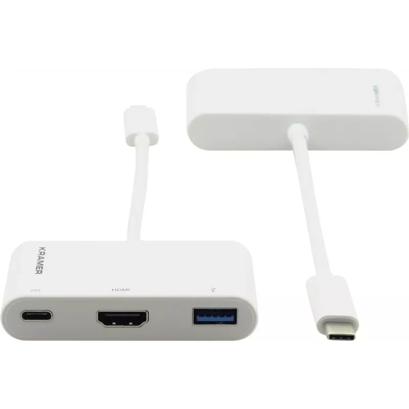 Kramer ADC-U31C/M2 USB-C multiport adaptér – 4K HDMI, USB-A, USB-C PD, 17 cm, biely 99-97210004