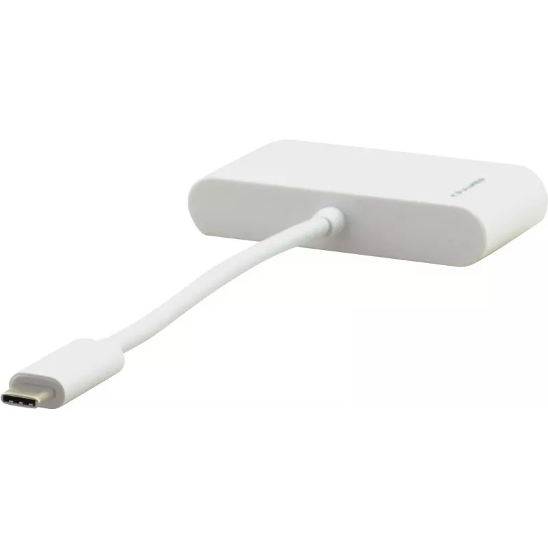 Kramer ADC-U31C/M2 USB-C multiport adaptér – 4K HDMI, USB-A, USB-C PD, 17 cm, biely 99-97210004
