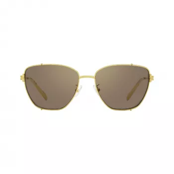 Tory Burch dámske hranaté slnečné okuliare TY6105, tmavý havannový rám, hnedé gradientové šošovky, 55 mm TY6105-32787N