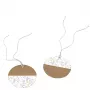 Artoz papierové darčekové visačky hnedá biela Hangtag Set Kraft okrúhle 6,5 cm 6 ks (144500-255)