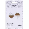 Artoz papierové darčekové visačky hnedá biela Hangtag Set Kraft okrúhle 6,5 cm 6 ks (144500-255)