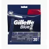 Gillette Blue II jednorazové holiče pre mužov, 20 ks, dvojité čepele s Lubrastrip 7702018466757