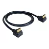 Kramer C-HM/RA2-3 High-Speed HDMI kábel s Ethernetom, pravouhlý na pravouhlý, 0,9 m, sivý, podpora 4K 97-0144003
