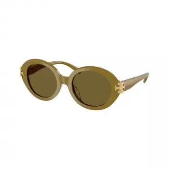 Tory Burch TY7210U dámske slnečné okuliare Cat-Eye, tmavohnedý havannový rám, hnedé gradientové šošovky, 53-18-145 mm, UV ochrana TY7210U201073
