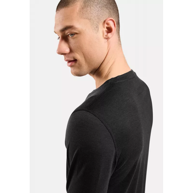 Odlo Merino 200 BL Top Crew Neck LS spodná vrstva tričko - čierna - XXL