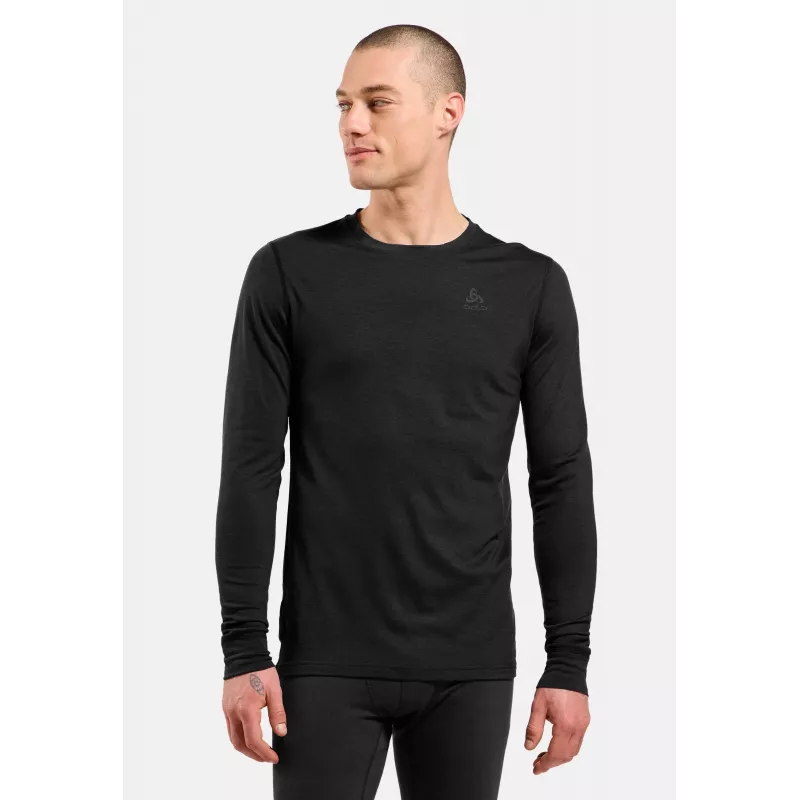 Odlo Merino 200 BL Top Crew Neck LS spodná vrstva tričko - čierna - XXL