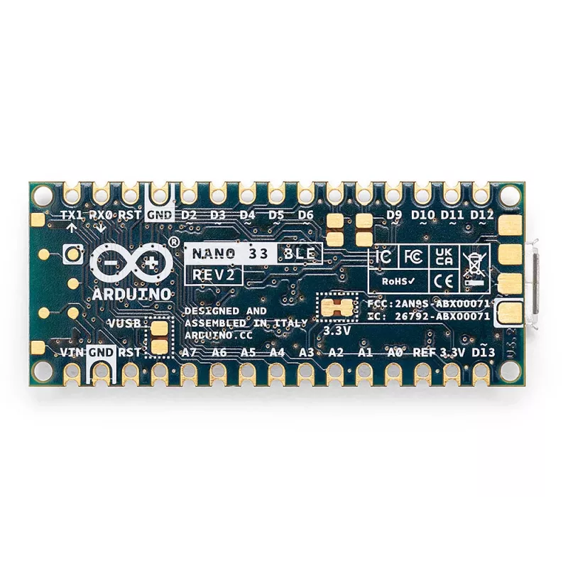 Arduino Nano 33 BLE Rev2 Board ABX00071 s nRF52840 Cortex-M4 a BLE 5.0