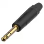 Neutrik NP3XX-AU-0 1/4 palca TRS jack konektor samec so zlátenými kontaktmi