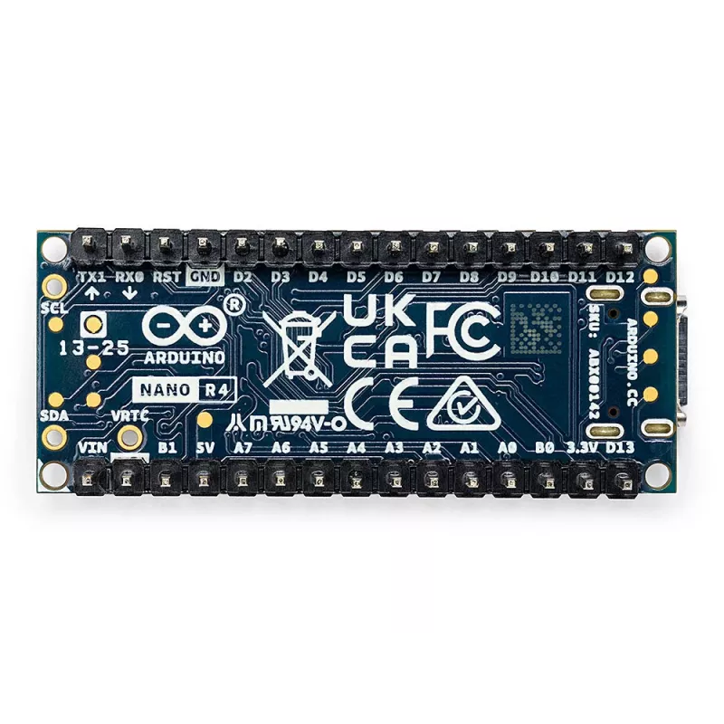 Arduino Nano R4 H - R4 RA4M1 s kolíkovou lištou (ABX00143)