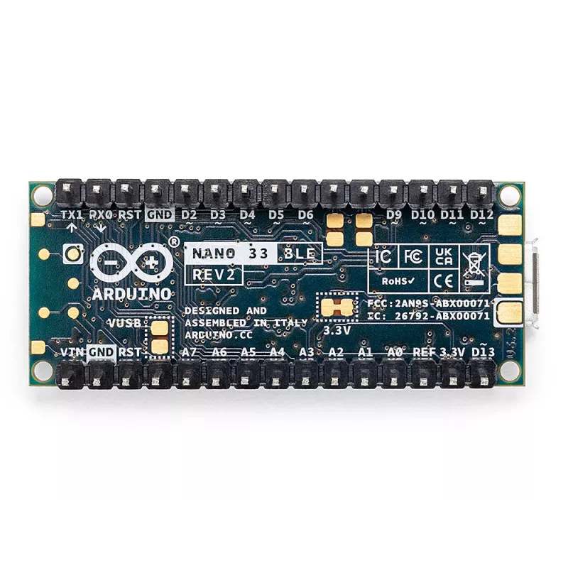 Arduino Nano 33 BLE Rev2 s hlavičkami - ABX00072