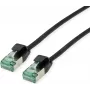 ROLINE RM U/FTP patch kábel Cat.6A Class EA Slim čierny 0,15m 21.45.3350