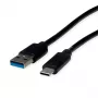 ROLINE RM USB 3.2 Gen 2 kábel, USB A-C, ST/ST, čierna, 2 m 11.45.9012