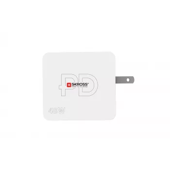 SKROSS Multipower Combo+ US 48W USB nástenná nabíjačka s USB-C PD a 3 USB-A portami SKKT000348WPDUSCCN
