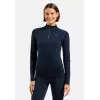 Odlo dámsky Merino 200 BL top rolák dlhý rukáv half zip spodná vrstva - Dark Sapphire, veľkosť M