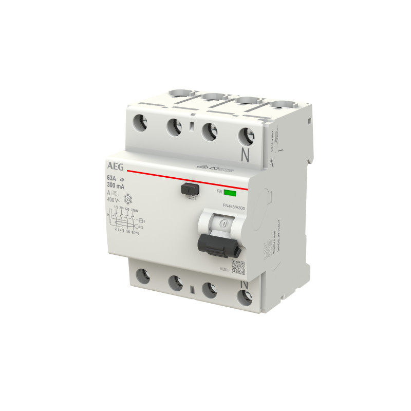 AEG BUSCH JAEGER FN463/A300 prúdový chránič, 4P, 63A, 300mA, typ A 2CSF704156R3630