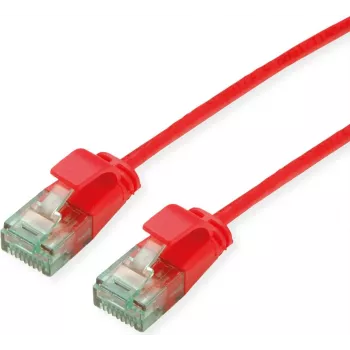 ROLINE RM UTP patch kábel Cat.6A/Class EA SLIM červený 0,15m 21.45.3410