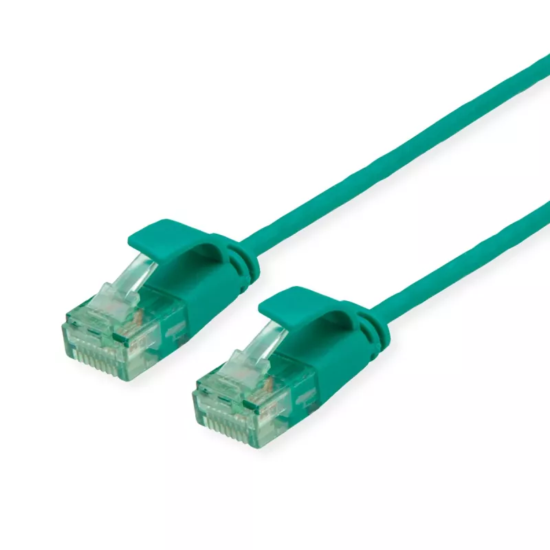 ROLINE RM UTP patch kábel Cat.6A/Class EA Slim zelený 0,3m 21.45.3431