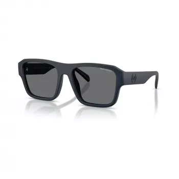 Armani Exchange pánske AX4154SU-56 obdĺžnikové slnečné okuliare, čierny rám, sivé šošovky, 56mm