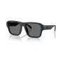 Armani Exchange pánske AX4154SU-56 obdĺžnikové slnečné okuliare, čierny rám, sivé šošovky, 56mm