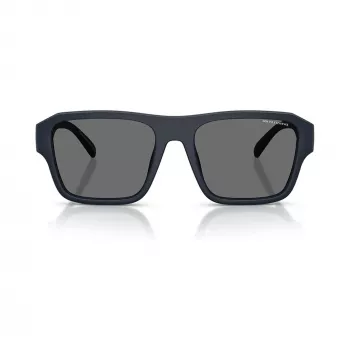 Armani Exchange pánske AX4154SU-56 obdĺžnikové slnečné okuliare, čierny rám, sivé šošovky, 56mm