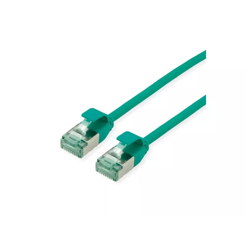 ROLINE RM U/FTP Patch kábel Cat.6A Class EA Slim zelený 0,3m 21.45.3331