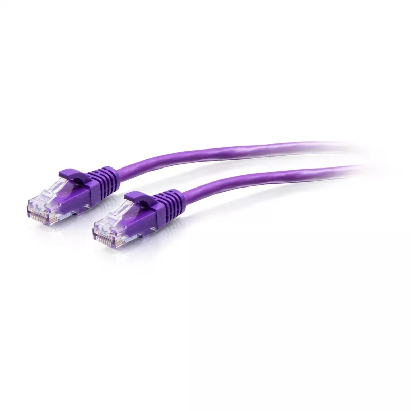 C2G 0,3m Cat6a Slim Ethernet Patch kábel U/UTP RJ-45 fialová 28 AWG