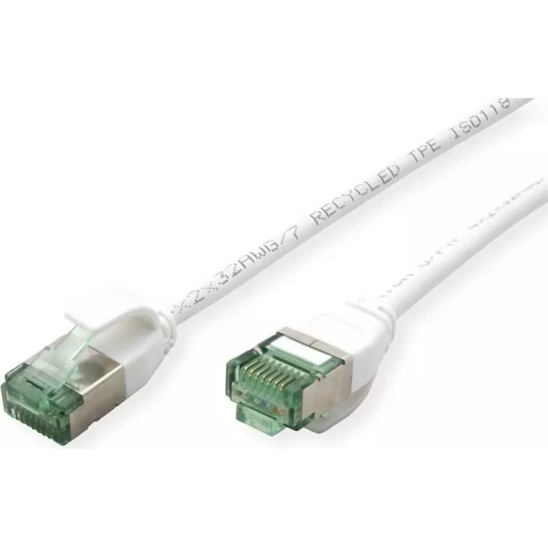 ROLINE RM U/FTP Cat.6A/Class EA Slim patch kábel, biela, 0,15 m 21.45.3360