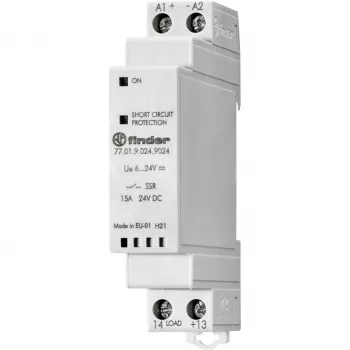 Finder solid-state relé 77 séria 24V DC vstup 2A 1NO na zásuvnú montáž 770190249024