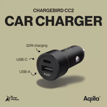 Aqiila CHARGEBIRD CC2 auto nabíjačka čierna, 32 Watt (AQCCCC2CBI403)