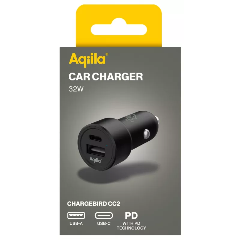 Aqiila CHARGEBIRD CC2 auto nabíjačka čierna, 32 Watt (AQCCCC2CBI403)
