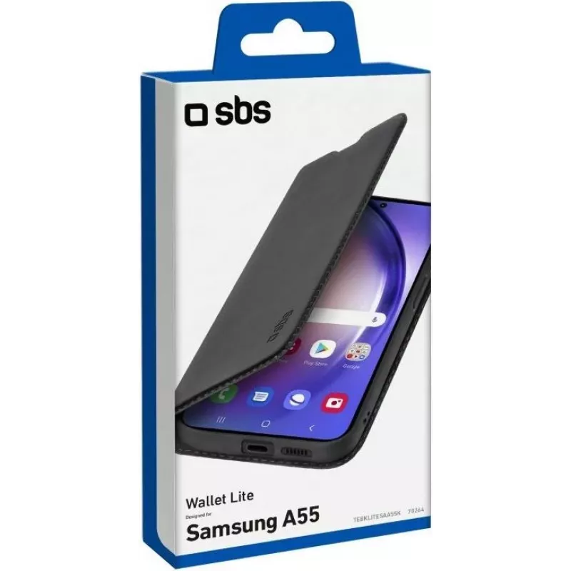 SBS Mobile peňaženkové puzdro pre Samsung Galaxy A55 5G, čierny TEBKLITESAA55K
