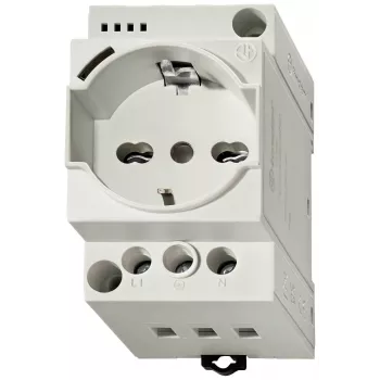 Finder zásuvka pre rozvádzač 7U.00.8.230.0010 sivá (RAL 7035) 16A 230V DIN lišta