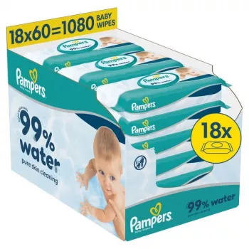 Pampers Aqua Vlhčené obrúsky pre deti, 18 balení, 1080 ks
