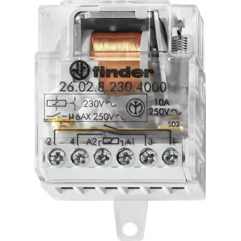 Finder 26.02.8.230.4000 Impulzné relé 2NO 10A 230V AC DIN-lišta