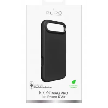 PURO Icon puzdro pre Apple iPhone 17 Air 6,6 palcov čierne MagSafe-kompatibilné