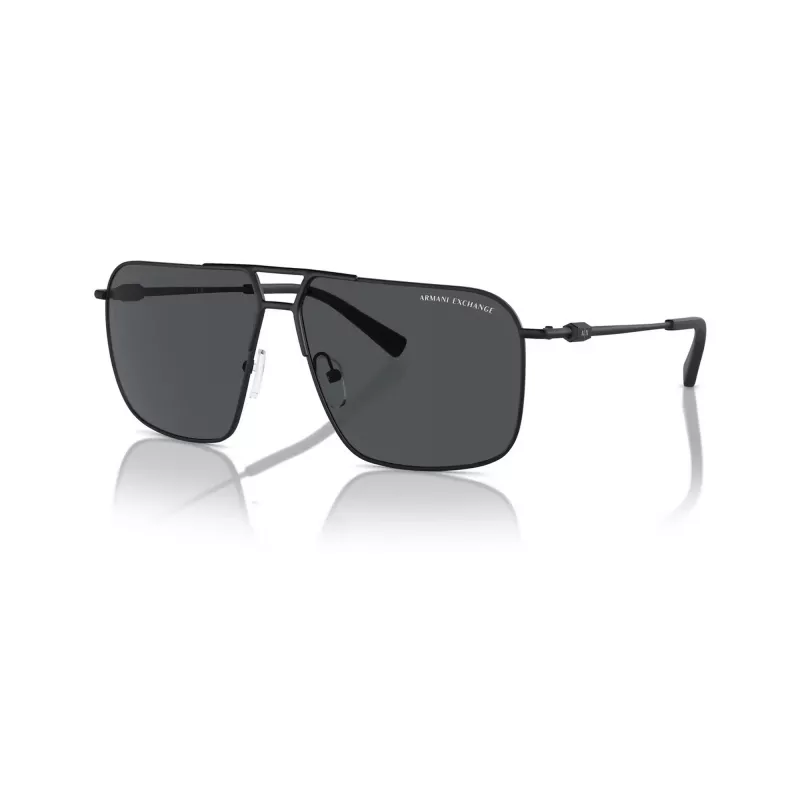 Armani Exchange pánske hranaté slnečné okuliare AX2050S609980 matná čierna/tmavosivá 60mm
