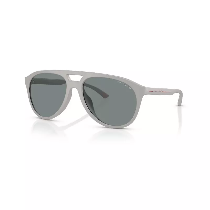 Armani Exchange pánske AX4156SU83788 hranaté slnečné okuliare, matne čierny rám, tmavosivé sklá, 59-17-145