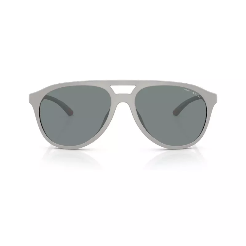 Armani Exchange pánske AX4156SU83788 hranaté slnečné okuliare, matne čierny rám, tmavosivé sklá, 59-17-145