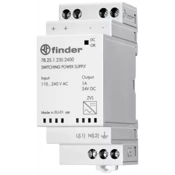 Finder 78.25.1.230.2400 napájací zdroj na DIN lištu 24 V DC 1 A 25 W