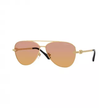 Versace VE2283-1002EL pánske slnečné okuliare, čierny rám, sivé sklá, 61 mm
