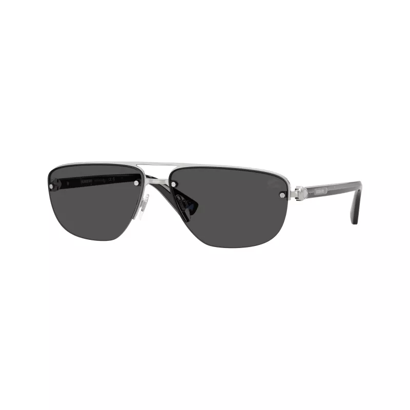 BURBERRY pánske BE3164 pilotné slnečné okuliare, gunmetal rám, tmavosivé sklá, 62 mm BE3164-100587