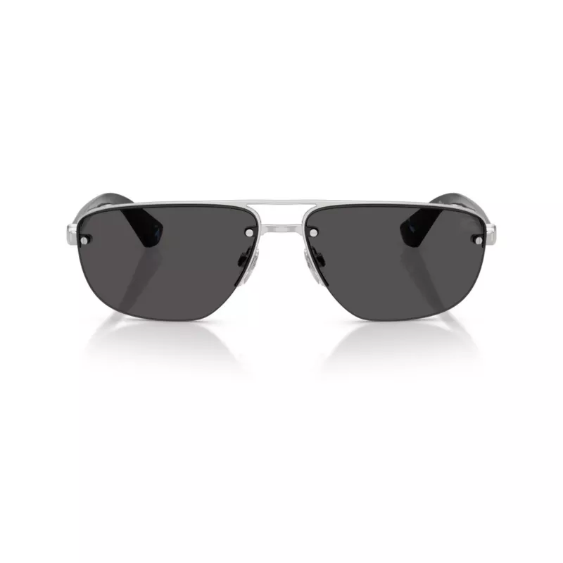 BURBERRY pánske BE3164 pilotné slnečné okuliare, gunmetal rám, tmavosivé sklá, 62 mm BE3164-100587
