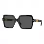 Versace VE4441 GB1-87 dámske slnečné okuliare, hranaté, čierna/sivá, 55 mm