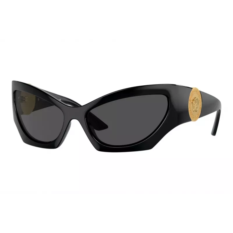 Versace VE4450-GB1-87 pánske slnečné okuliare, čierny rám, sivé sklá, 60/16/125 mm