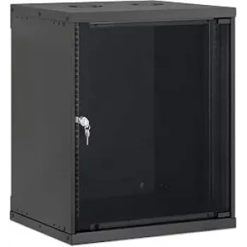 Intellinet 19 palcový nástenný rozvádzač Rack, Basic Line, 12U, hĺbka 400 mm, čierny RAL 9005 (716697)