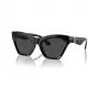 Burberry BE4420U300187 dámske slnečné okuliare, hranaté, čierny rám, tmavosivé sklá, 55 mm