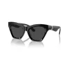 Burberry BE4420U300187 dámske slnečné okuliare, hranaté, čierny rám, tmavosivé sklá, 55 mm