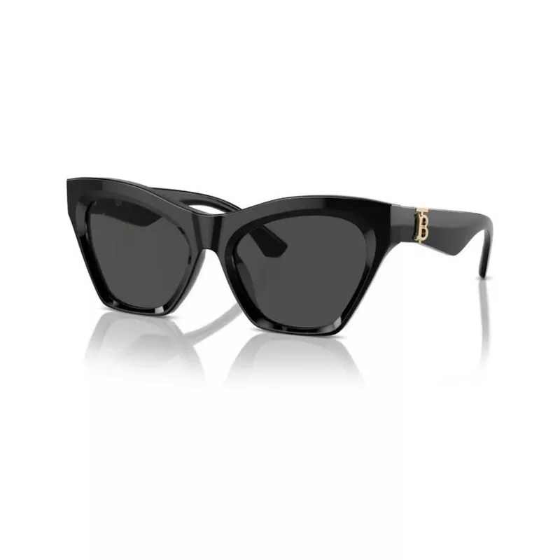 Burberry BE4420U300187 dámske slnečné okuliare, hranaté, čierny rám, tmavosivé sklá, 55 mm